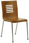 Neon chair slots wood seat(